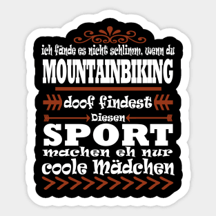 Mountainbiken Downhill Sport Mädchen Berge Sticker